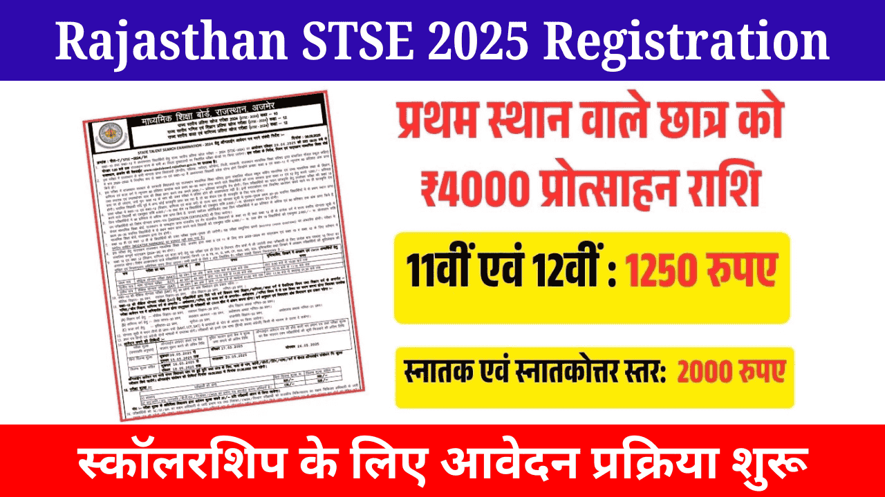 Rajasthan STSE 2025 Registration